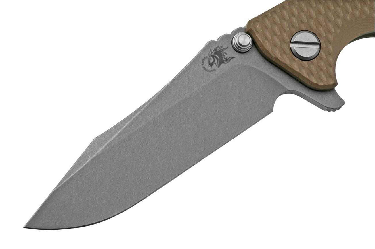 Rick Hinderer Eklipse 3.5” Spearpoint S45VN, Battle Bronze, Earth Brown G10, zakmes