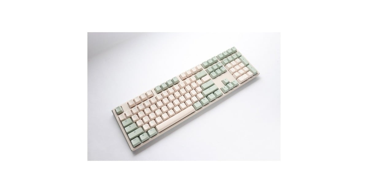 DuckyOne 3 Matcha, toetsenbord  (Crème/groen, US lay-out, Cherry MX Brown, PBT Double Shot, hot swap)