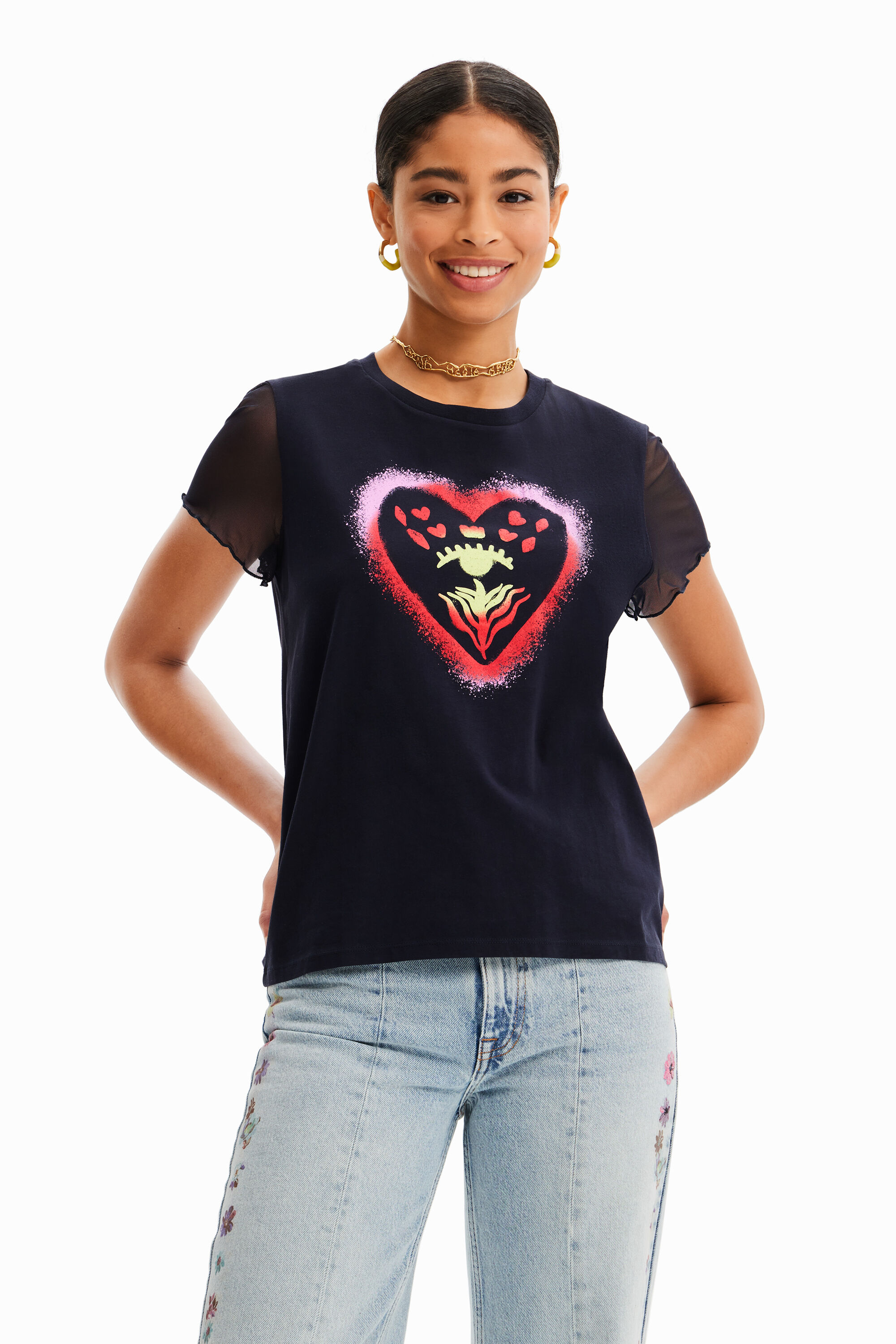 T-shirt cœur arty