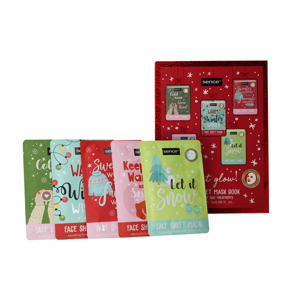 Sence Collection Sheet Gezichtsmasker Geschenkset Let it Glow!1 set