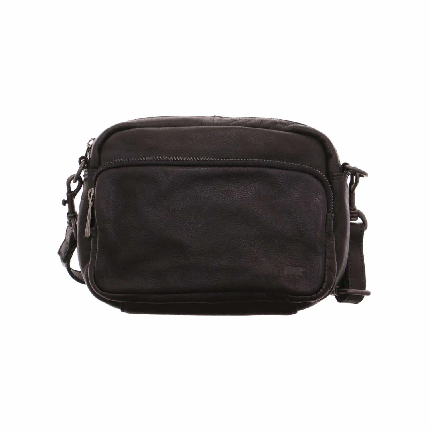 BEAR DESIGN Umhängetasche Schwarz Leder