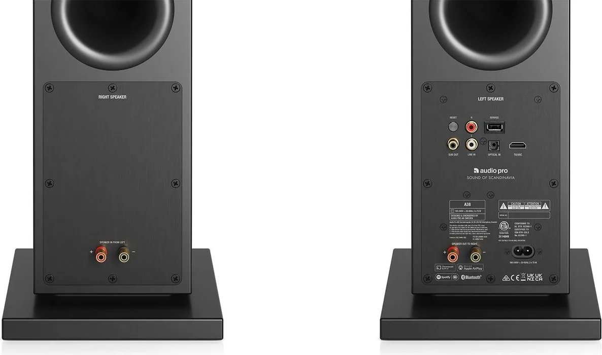 Audio Pro A38 Noir Enceintes sans fil hi-fi