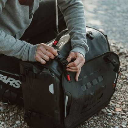 Sacoches cavalières SW-MOTECH SysBag WP L/L (27-40 litres x 2) complet avec support - Noir