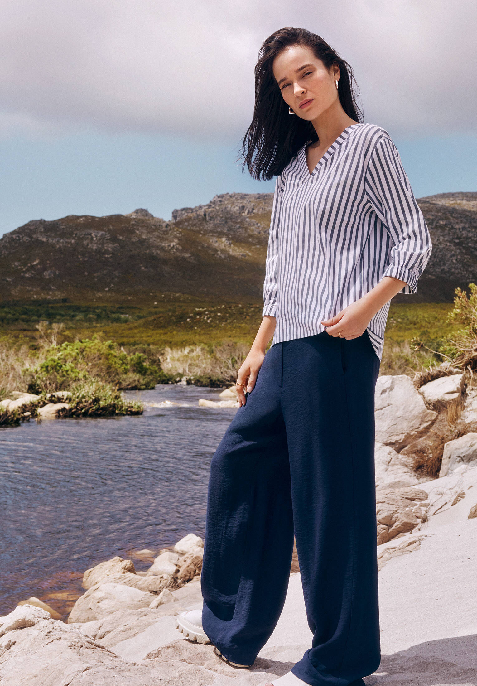 Betty & Co| Damen Streifenbluse mit 3/4 Arm