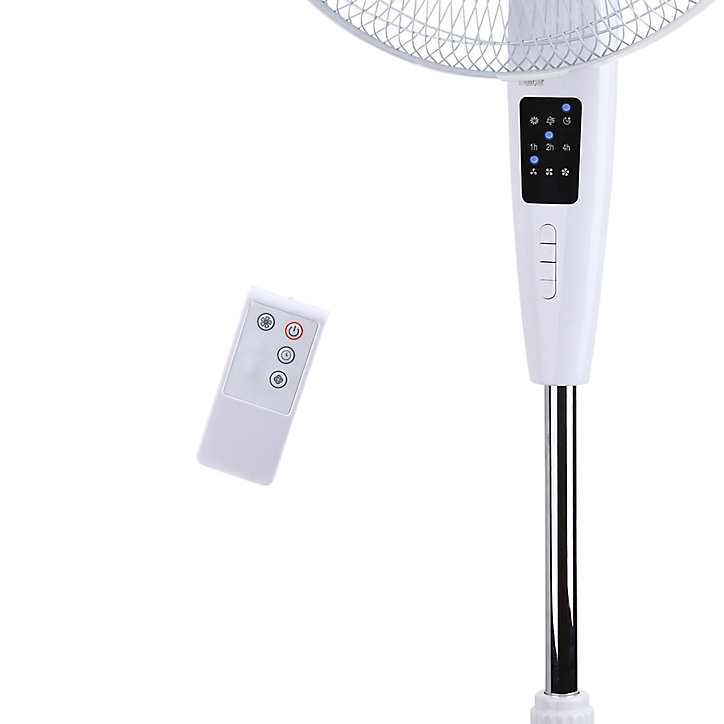 Ventilateur sur pied FS40-11NR-2 oscillation à 80° hauteur réglable 5 fonctions 3 vitesses blanc
