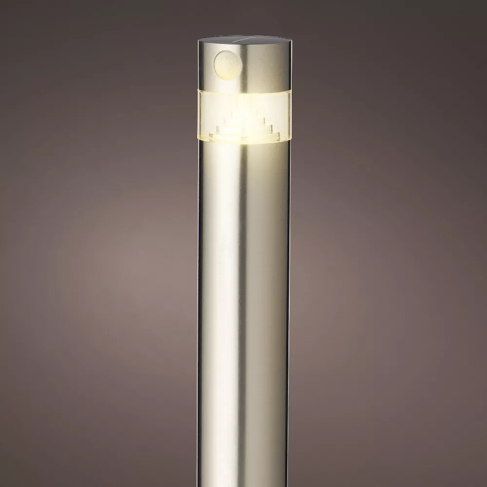 Borne de jardin solaire 150 lumens (H50 cm) Premium Argent
