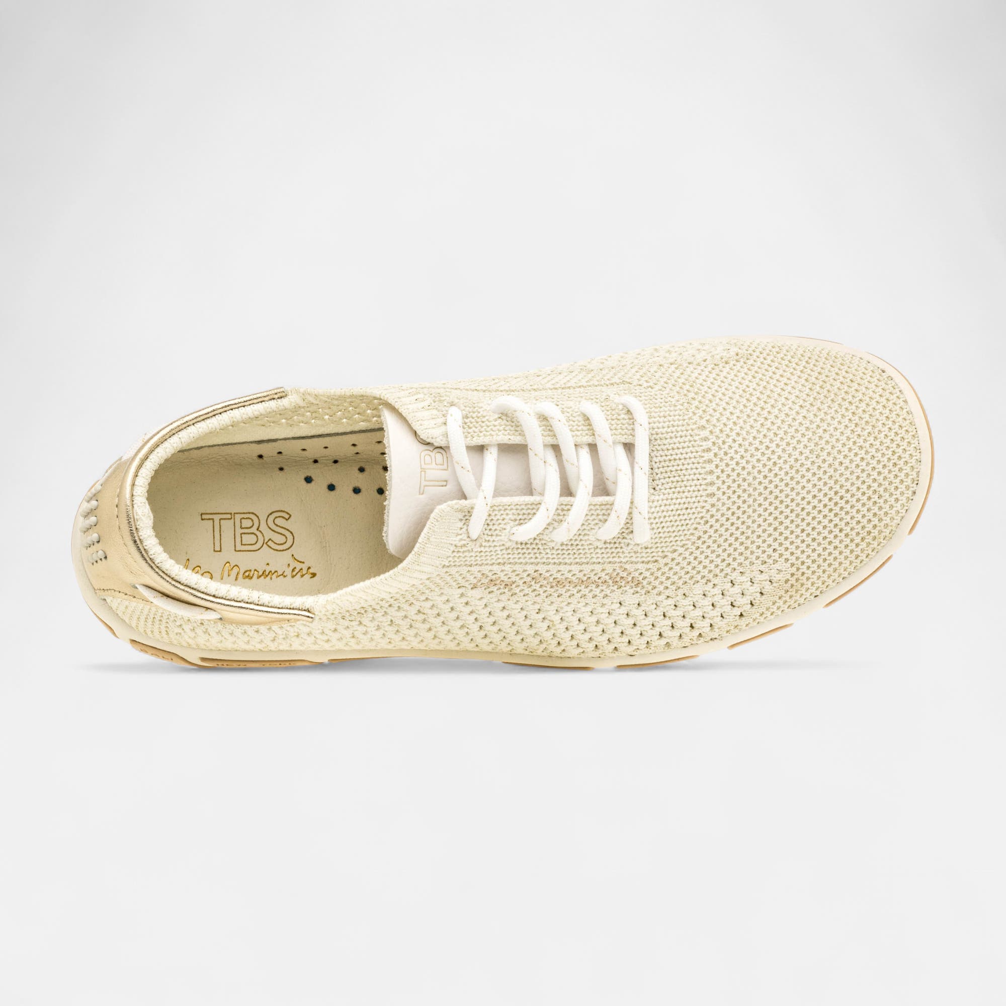 Baskets basses Femme blanc/or