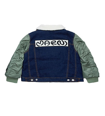 Marni Dynejakke - Denim - M?rkebl?/Army Grøn