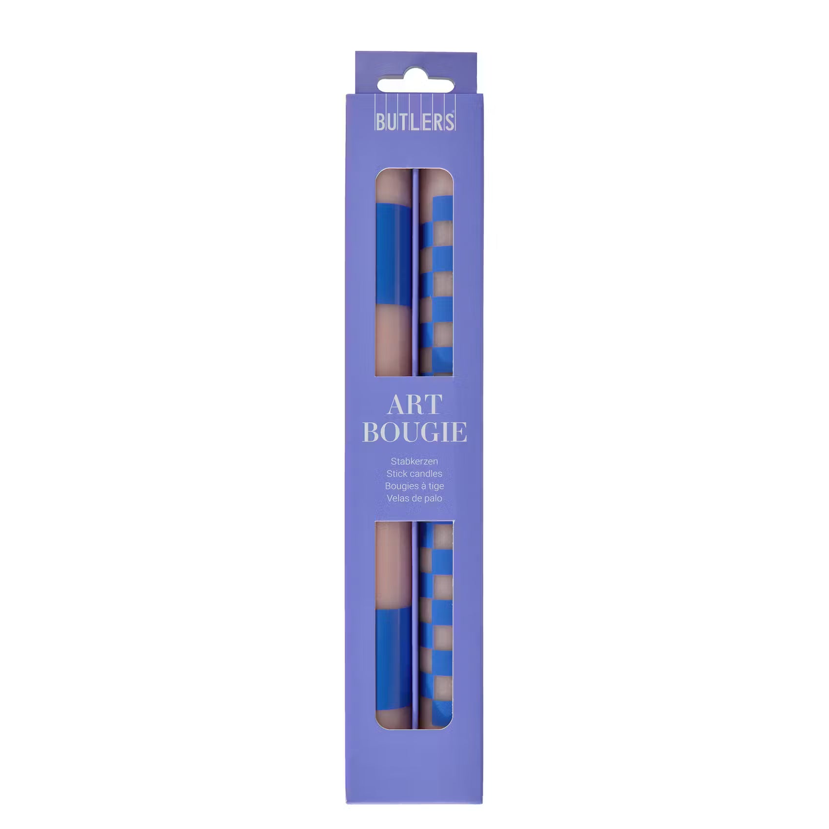 ART BOUGIE Stabkerze Checker 2er-Set