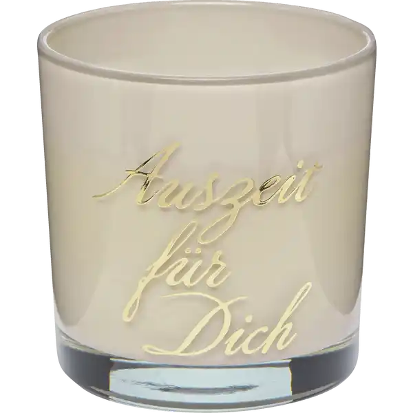 Zweidochtglas Mit Spruch Taupe