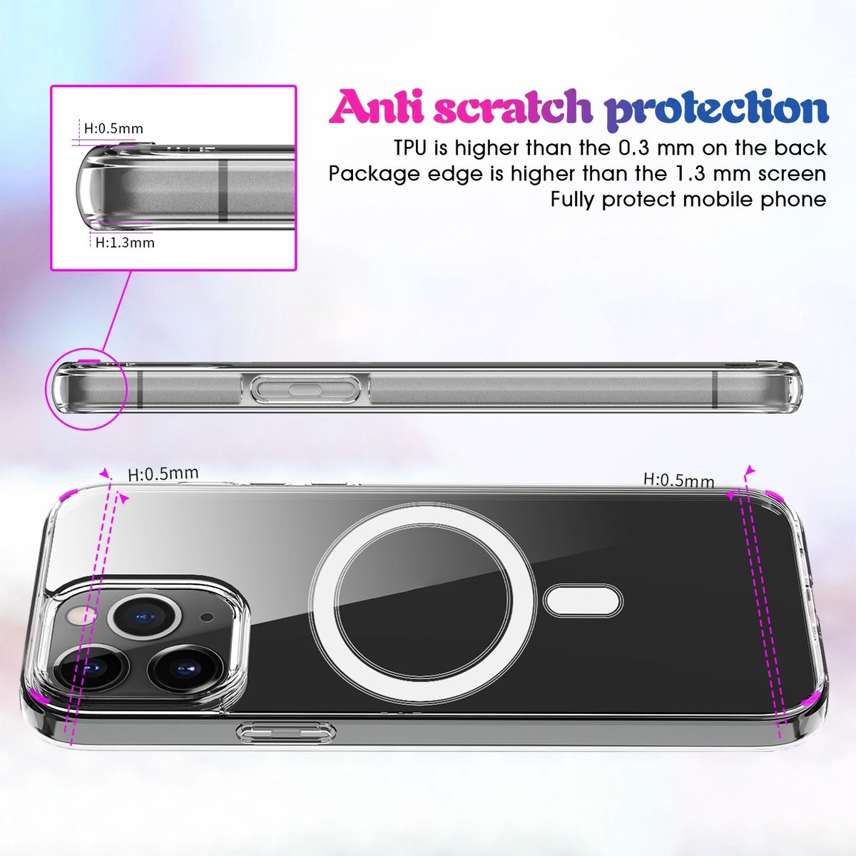 Hülle Handy Schutz MagSafe für Apple iPhone 15 Plus Pro Max Case Cover Etuis Neu