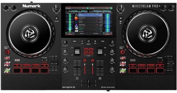 Numark Mixstream Pro+ - Standalone DJ Controller - Met Touchscreen - WiFi - Mixer