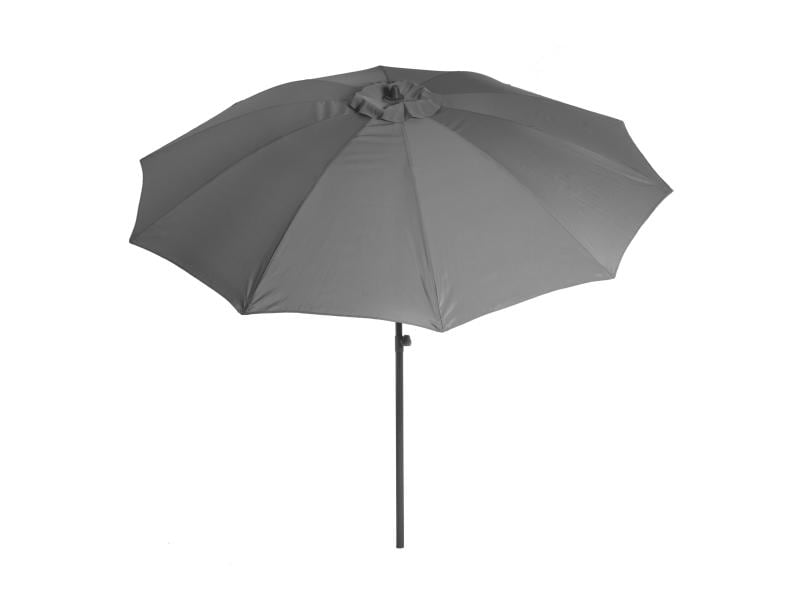 COCON Sonnenschirm TR-004, Ø 270 cm, Push-up, Grau Must-Have an heissen Sommertagen