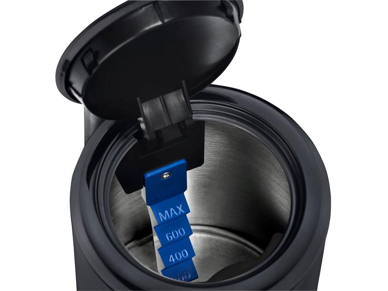 WMF Wasserkocher KÜCHENminis 0.8 l, Deep Black Wasserkocher mit 1800 W Leitung