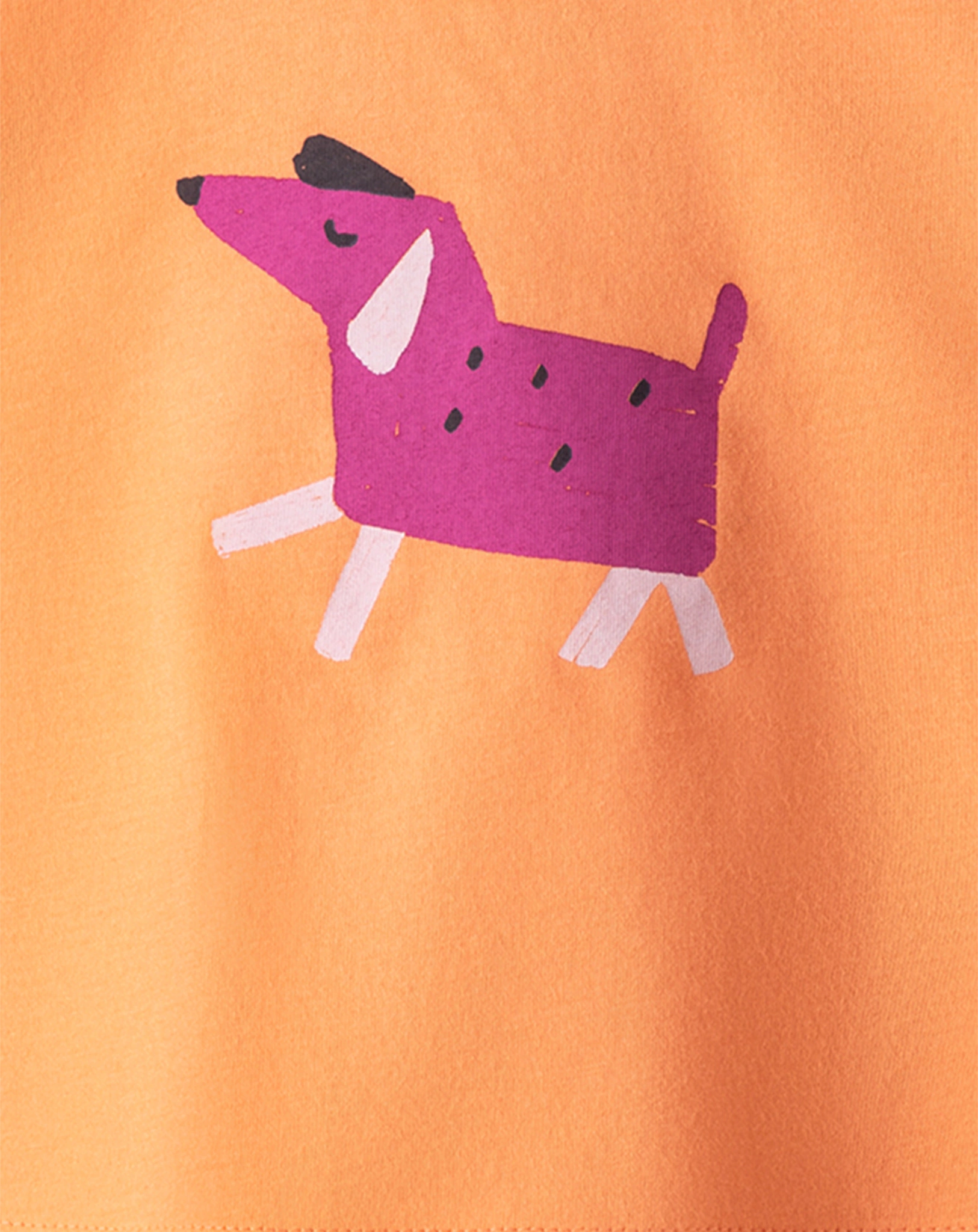 T-Shirt HAPPY DOG in orange blush