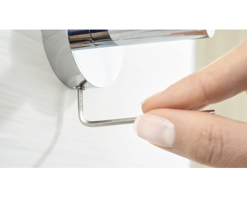 tesa toiletrolhouder met deksel SMOOZ chroom
