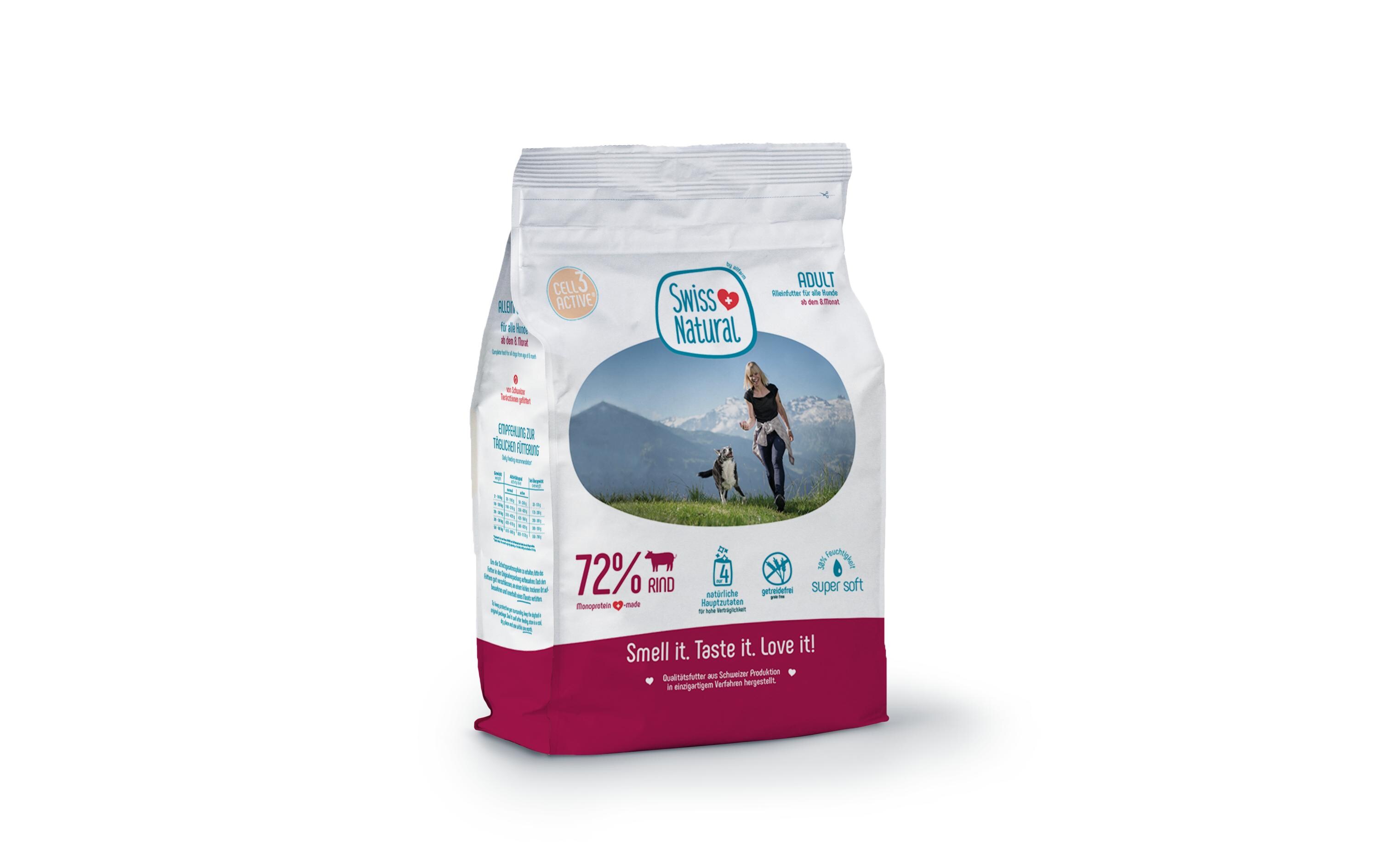 Halbfeuchtfutter Adult Soft, Rind & Kartoffel, 4 kgAlleinfuttermittel Soft für ausgewachsene Hunde