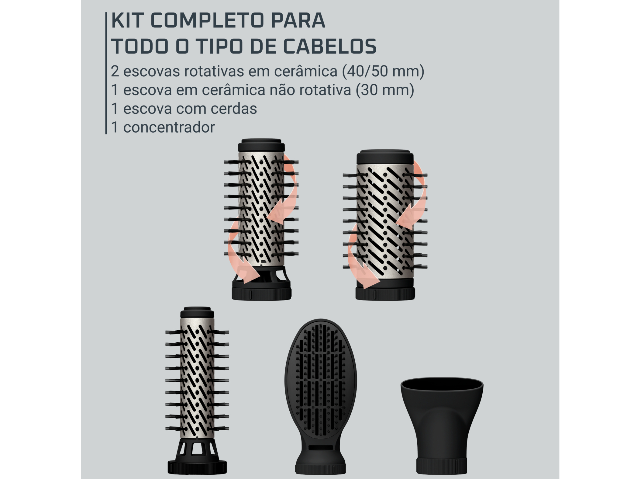 ESCOVA MODELADORA DE CABELO ROWENTA UB9540F0 BRUSH ACTIV