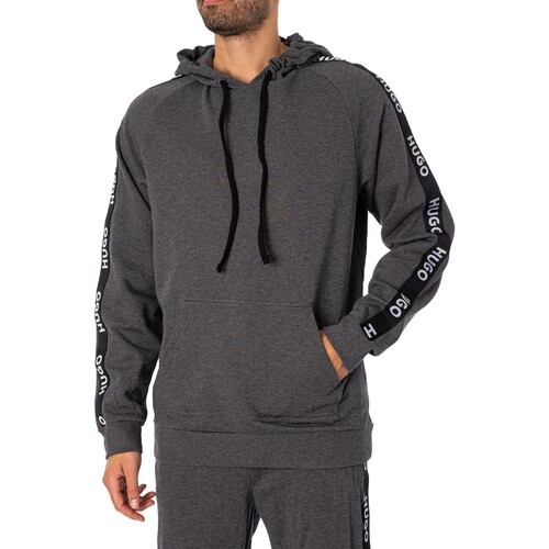 BOSS - Sudadera Con Capucha Y Logotipo Deportivo Lounge Gris