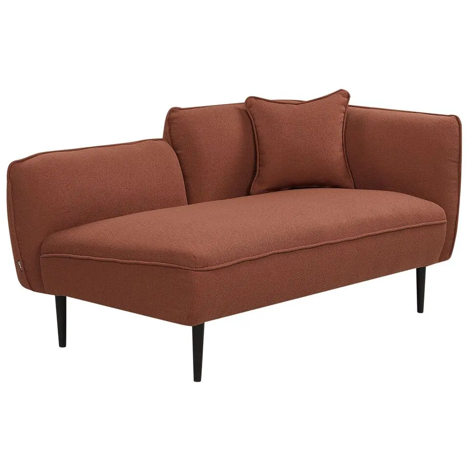 CHEVANNES - Chaise longue - Donkerrood - Bouclé