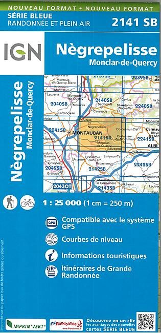 IGN - 2141 SB NEGREPELISSE 1 25 000
