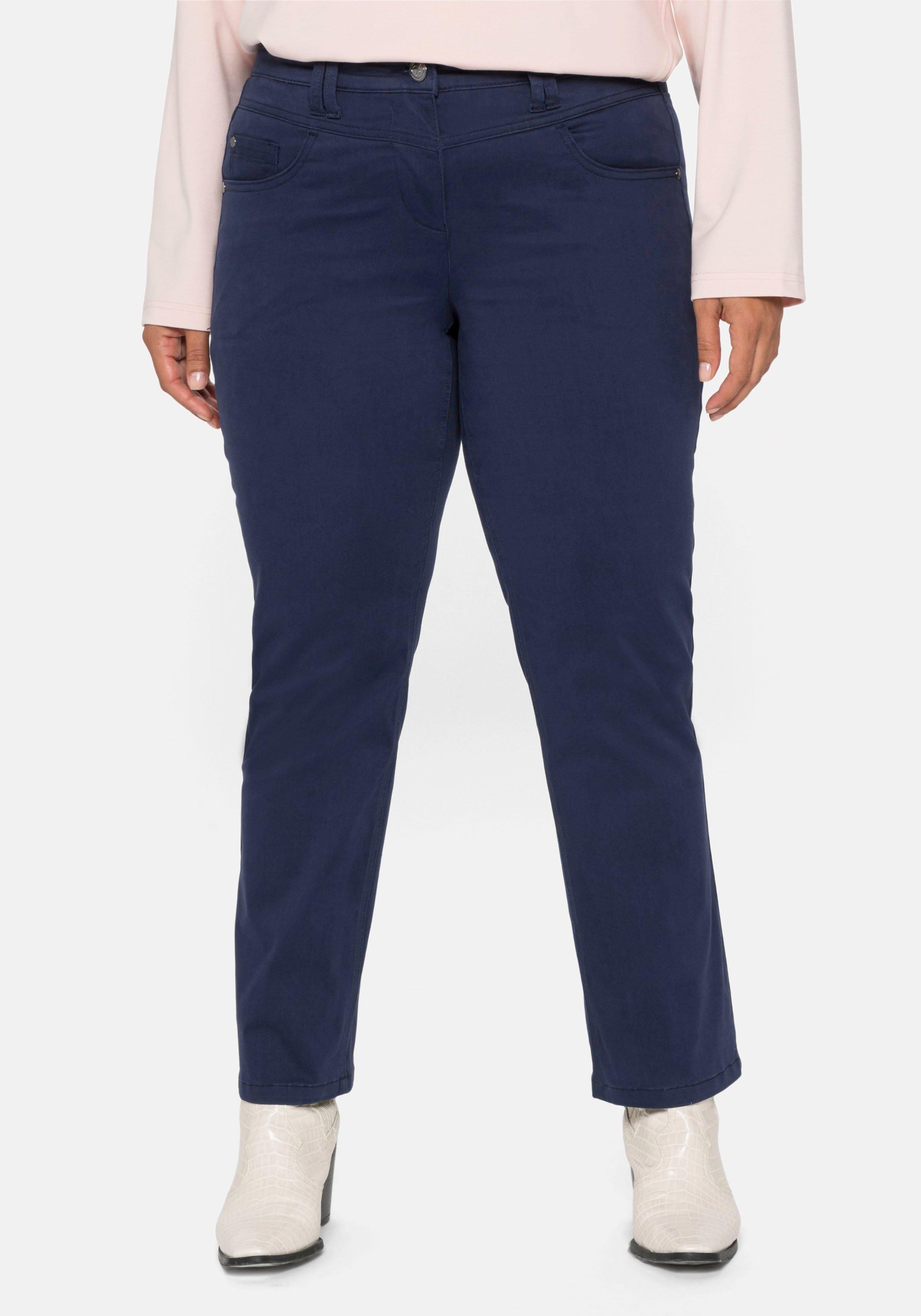 Gerade Twill-Hose in extrakurzer Petite-Länge