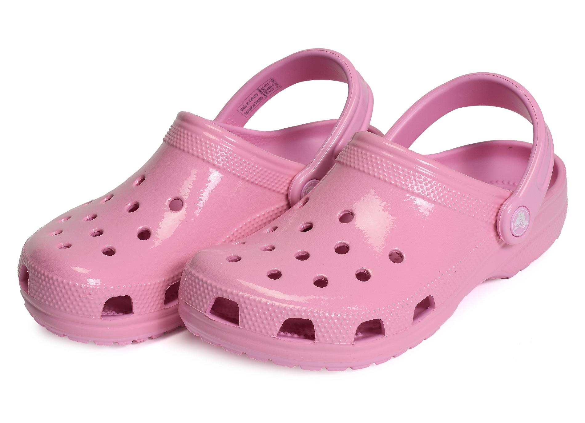 Classic high shine clog verni rose