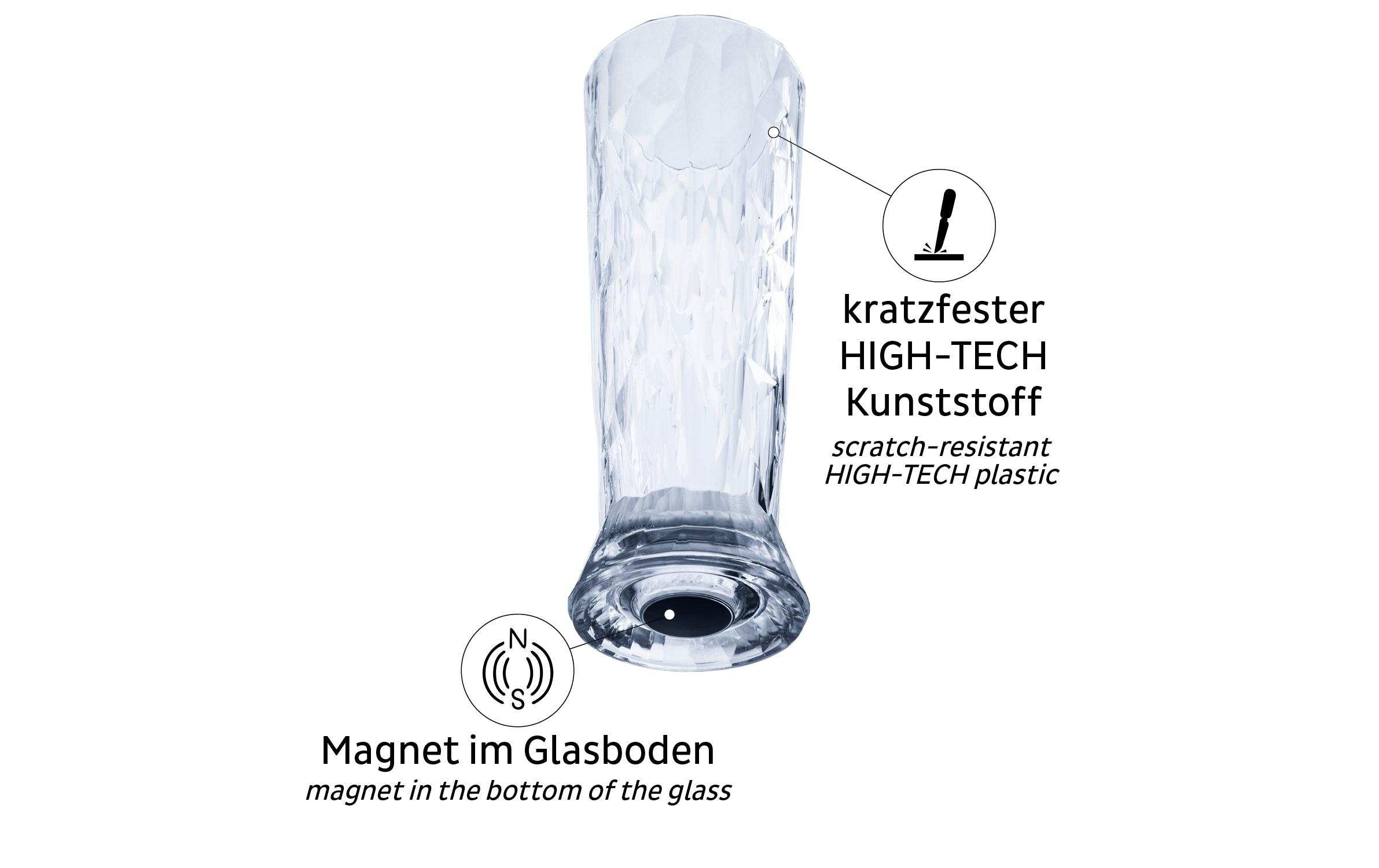 Magnet-Kunststoffgläser Bier<br>6 Biergläser