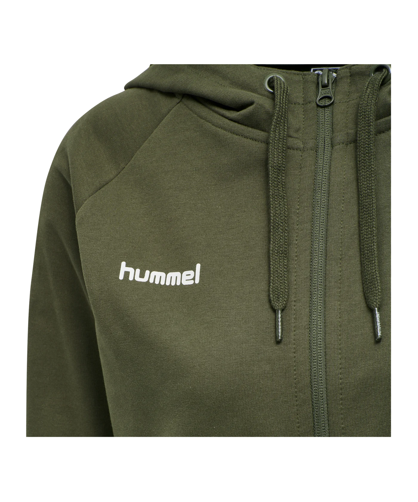 Hummel Cotton Kapuzenjacke Damen Grün F6084