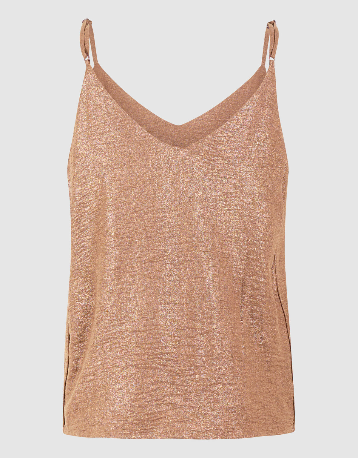 Twist Glitter Singlet Bruin