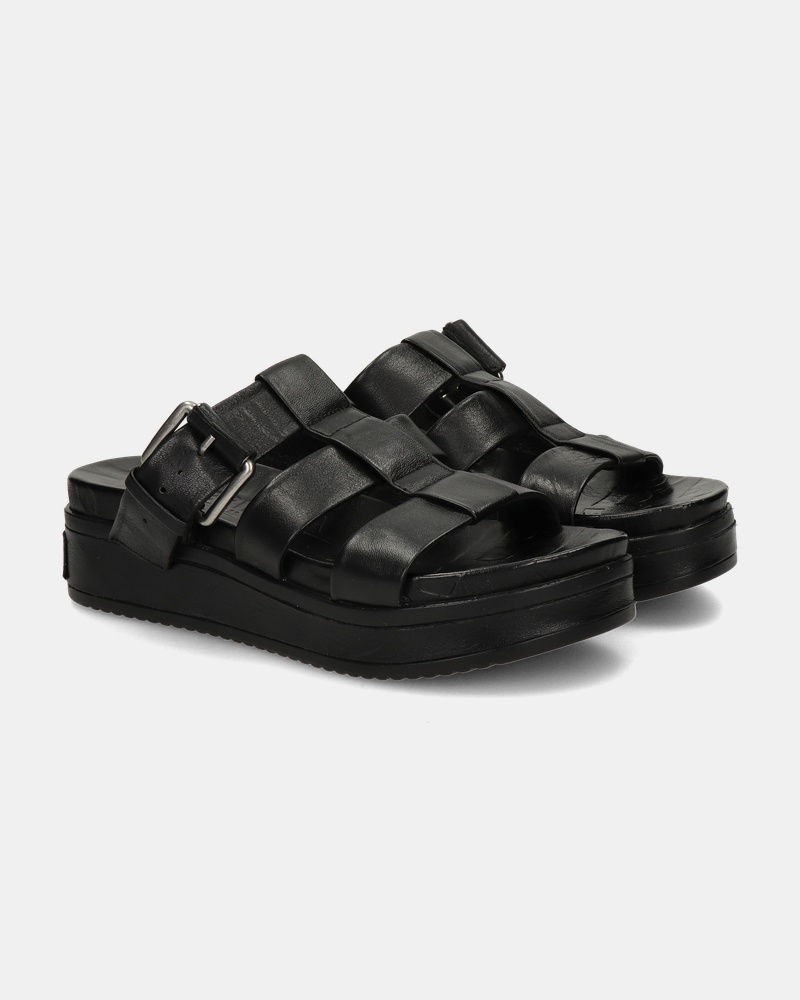 Shabbies Amsterdam Maro Sandalen  - zwart