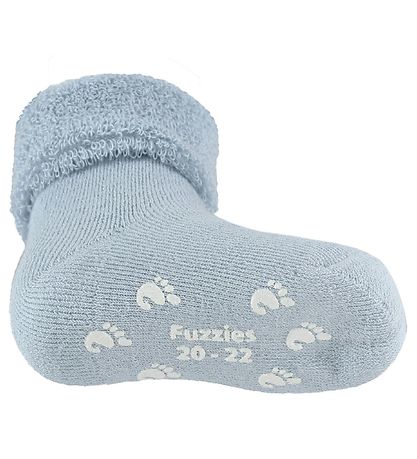 Fuzzies Babysocken - Anti-Rutsch Unterseite - Hellblau