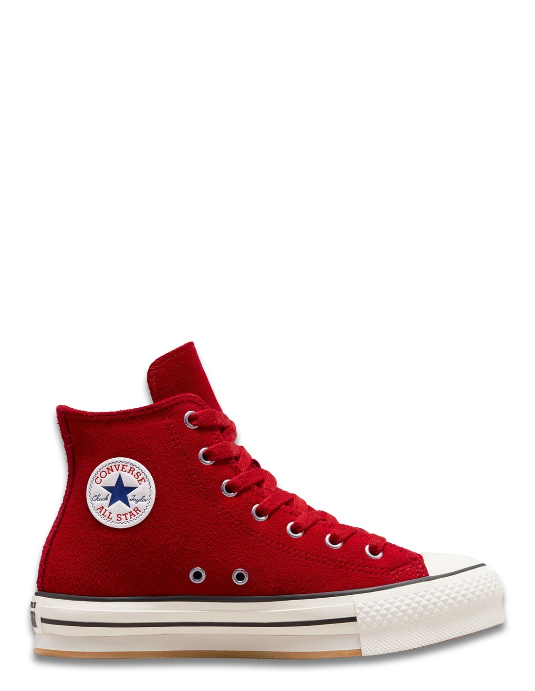 converse Sneakers Montantes Femme Ctas Eva Lift Hi Gym Rouge Daim