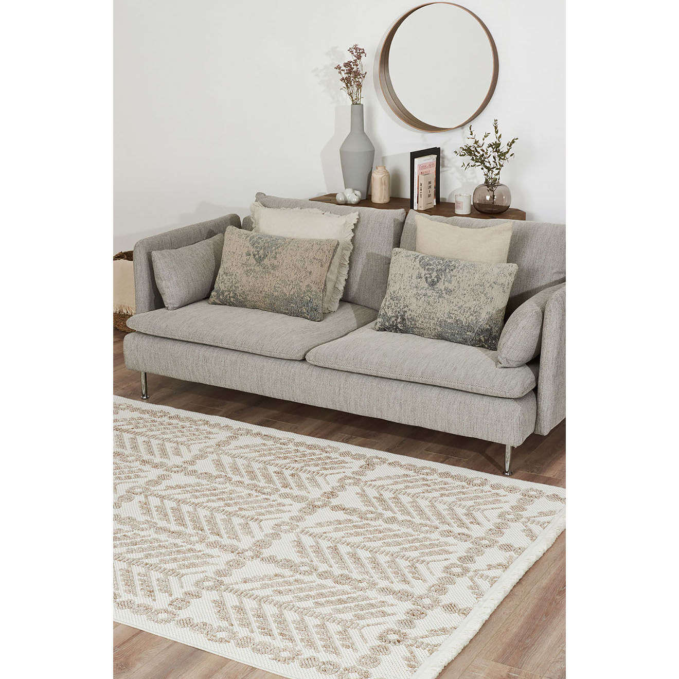 Nazar Rugs Tapis Bali 734 crème - 120x170 cm