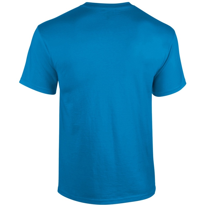 Camiseta básica de manga curta Gildan Heavy Cotton, 100% algodão grosso.