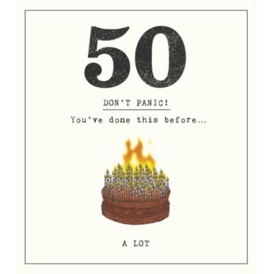 50 Don't Panic! Candles On Cake