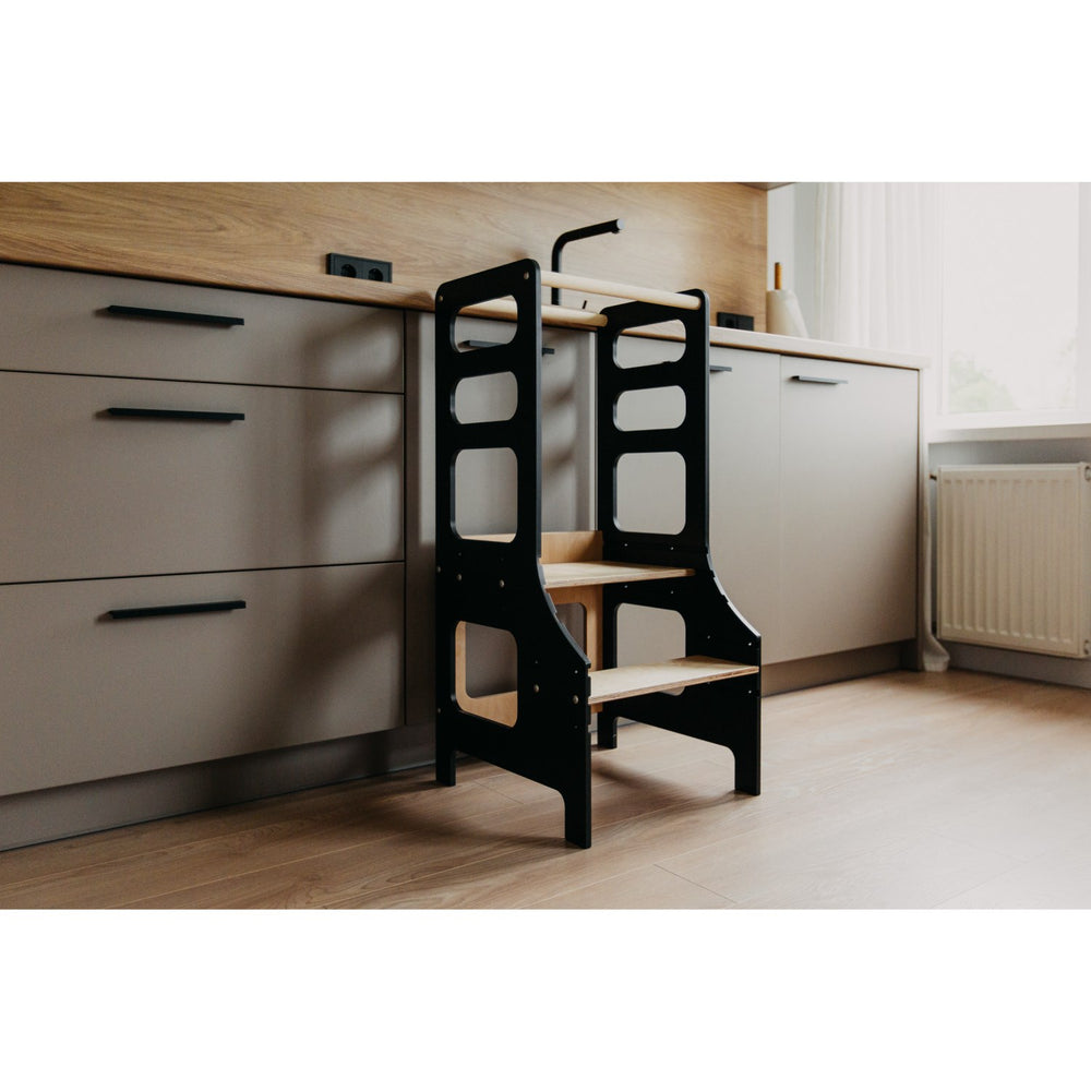 Køb Duck Woodworks Læringstårn Justerbart Black