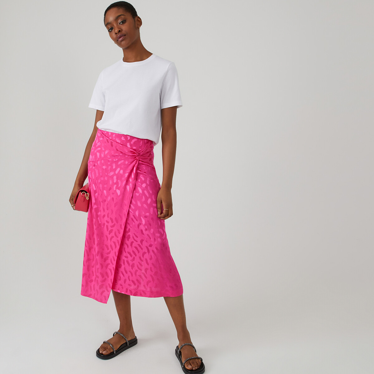COLEÇÕES LA REDOUTE<br>Lange rok met strikeffect, in jacquard