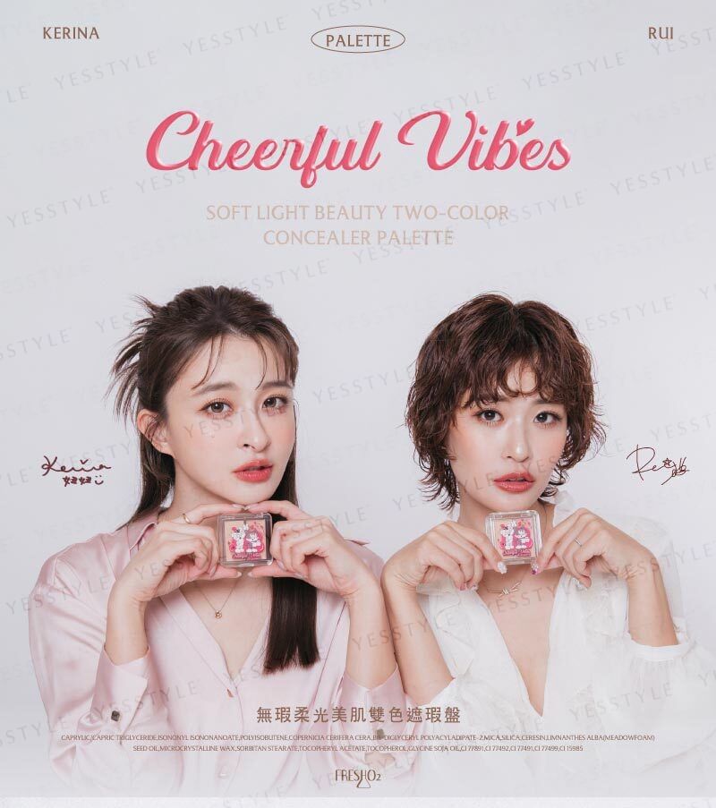 FreshO2 - Cheerful Vibes Soft Light Beauty tweekleurige concealerpalet