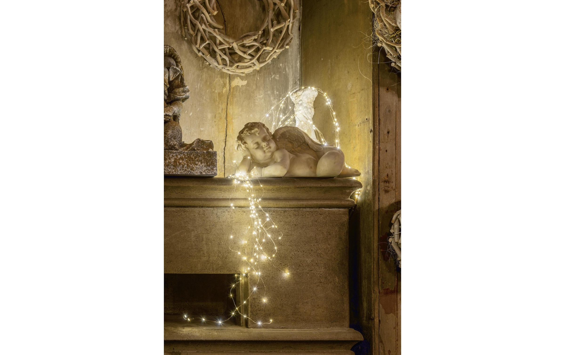 STT Lichterkette »Angel Hair Bouquet 2.5 m, 600 LED Silberfarben«