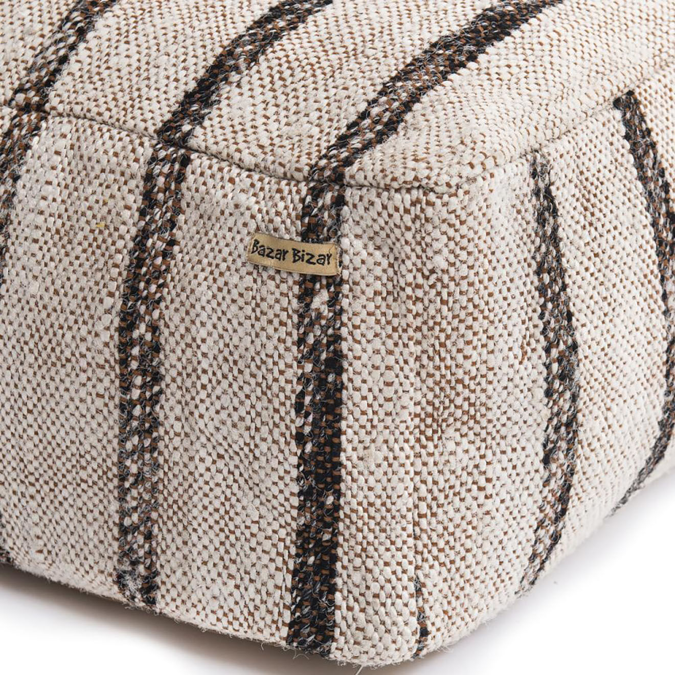 Bazar Bizar Pouf Oh my gee blanc - 60x60x25 cm