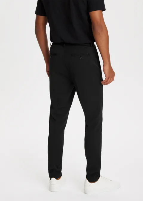Pique chino slim fit zwart (ZWART)