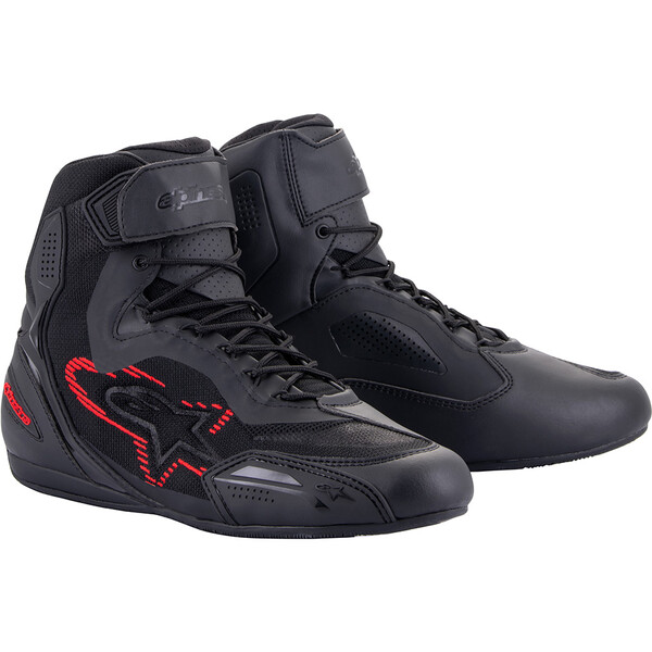 Alpinestars - Baskets Faster-3 Rideknit Noir / Gris Foncé / Rouge