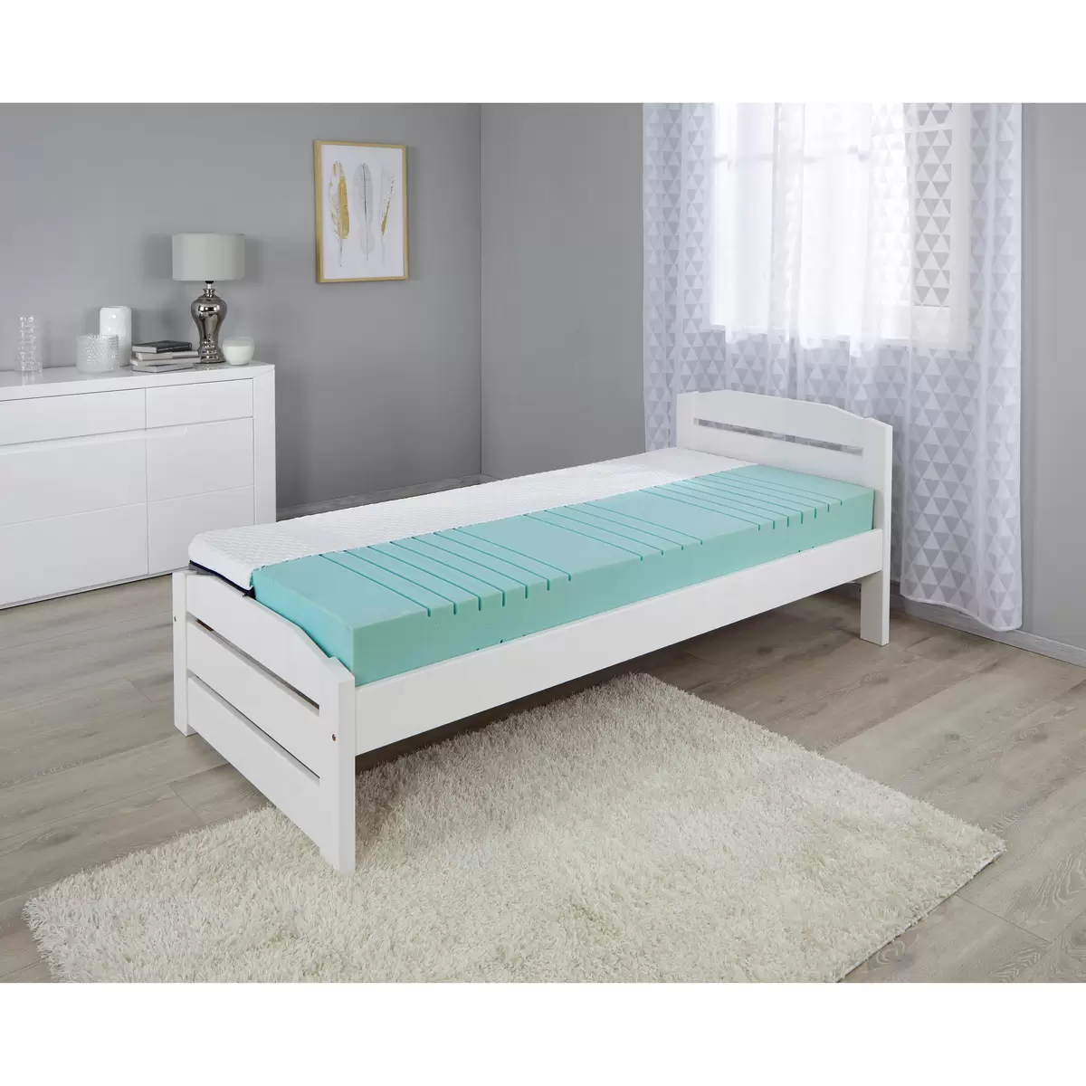 Kaltschaummatratze Homestar H2 180 x 200 weiss
