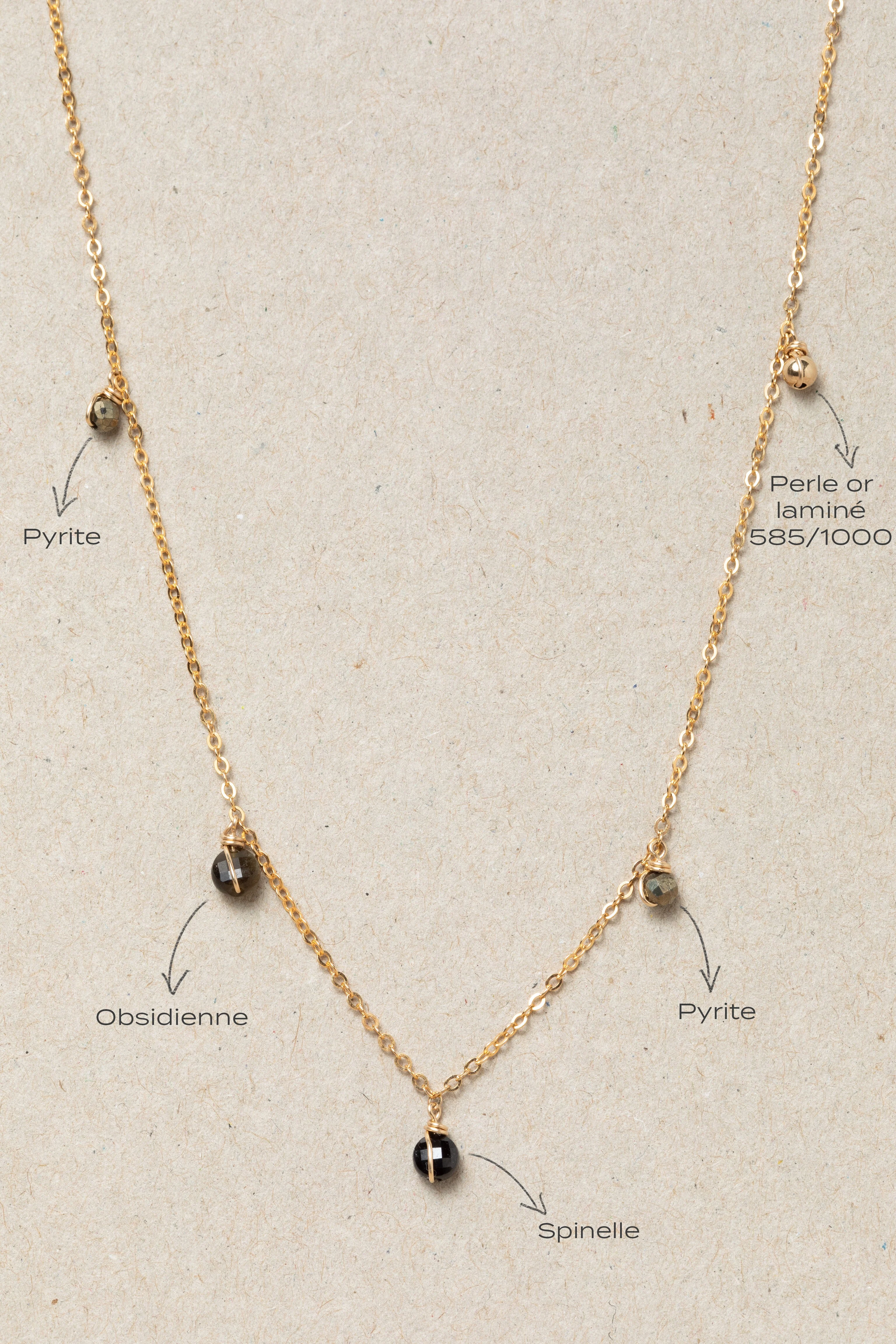 Collier damas - nuit | Noir