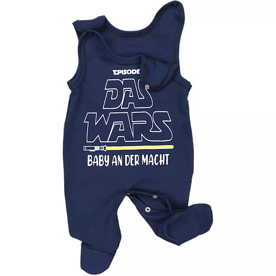 TupTam Unisex Baby Strampler mit Spruch dunkelblau
