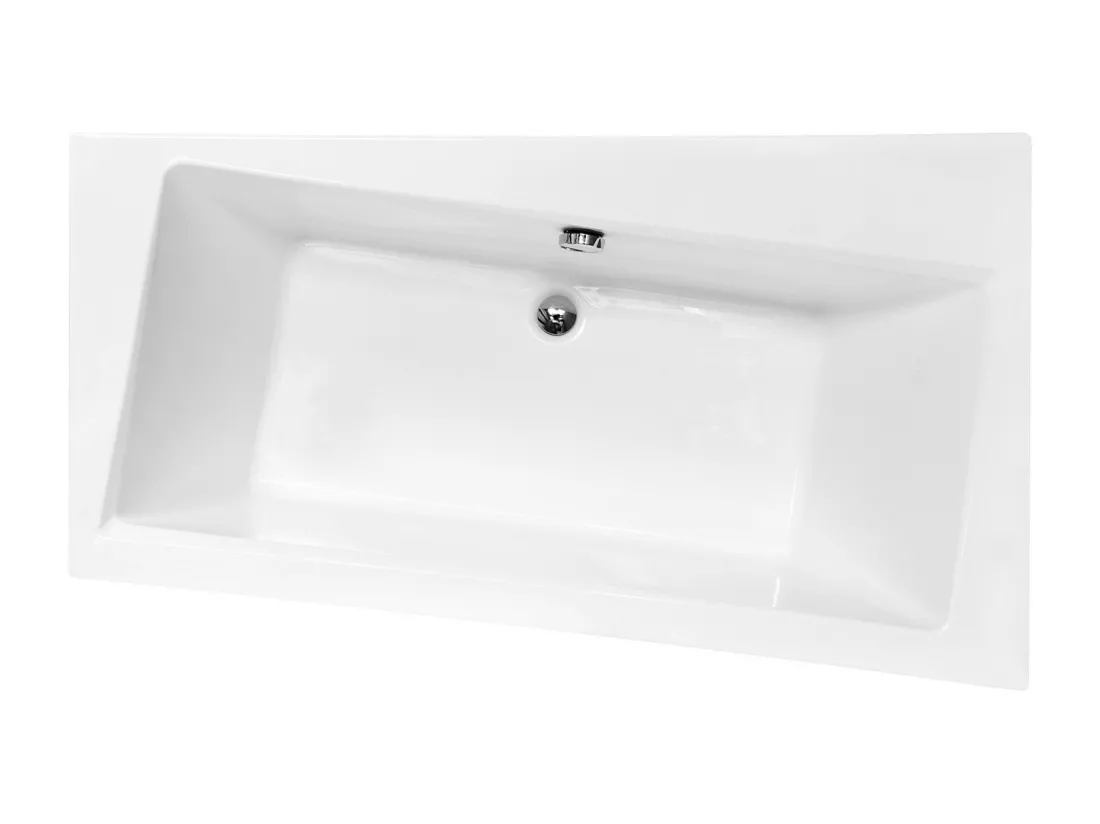 Baignoire angle droit ZIANIGI avec tablier - Dimensions: 170cm