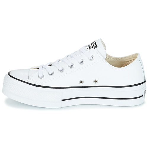 Converse - CHUCK TAYLOR ALL STAR LIFT CLEAN LEATHER OX - Blanc