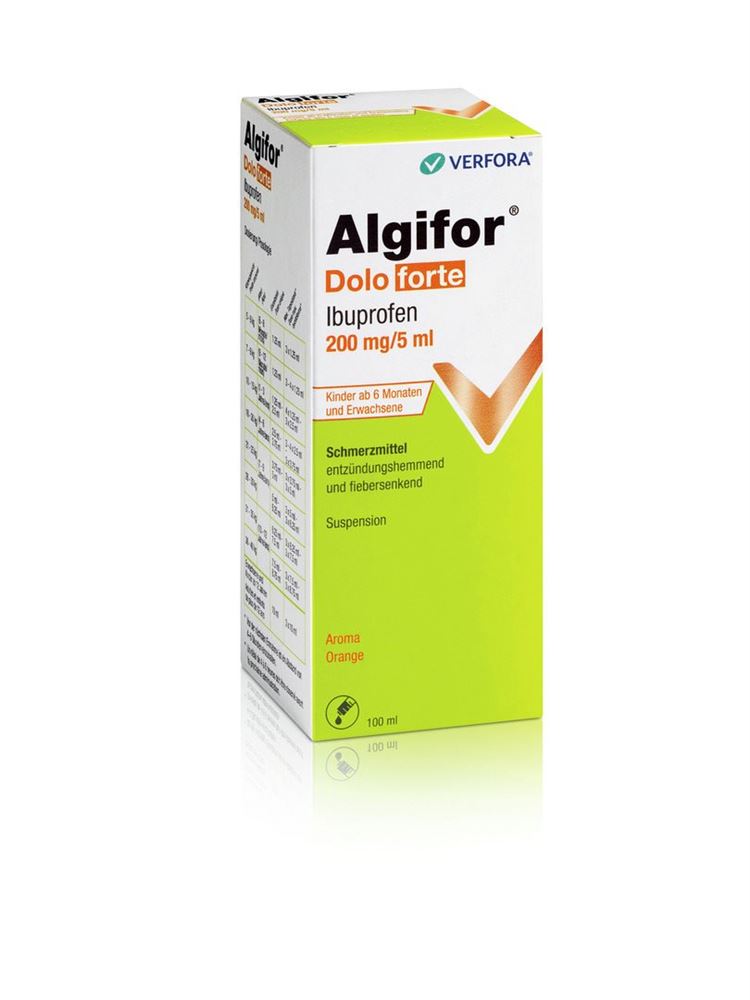 ALGIFOR Dolo forte 200 mg/5ml<br>100 ml, Flasche, Suspension zum Einnehmen
