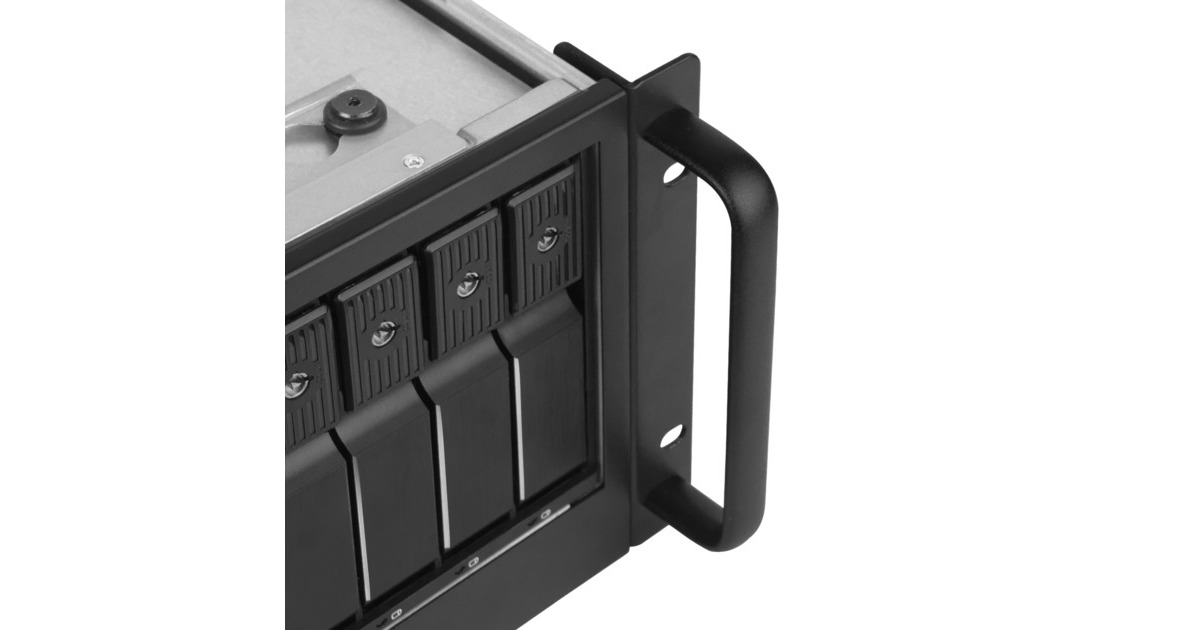 SilverStoneRM41-H08 rack behuizing  (Zwart | 2x USB-A 3.2 (5 Gbit/s))
